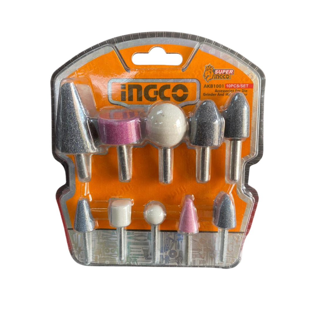 Ingco Grinder Accessories For Die Grinders And Mini Grinders 10Pcs - AKB1001 Ingco Grinder Accessories For Die Grinders And Mini Grinders 10Pcs - AKB1001